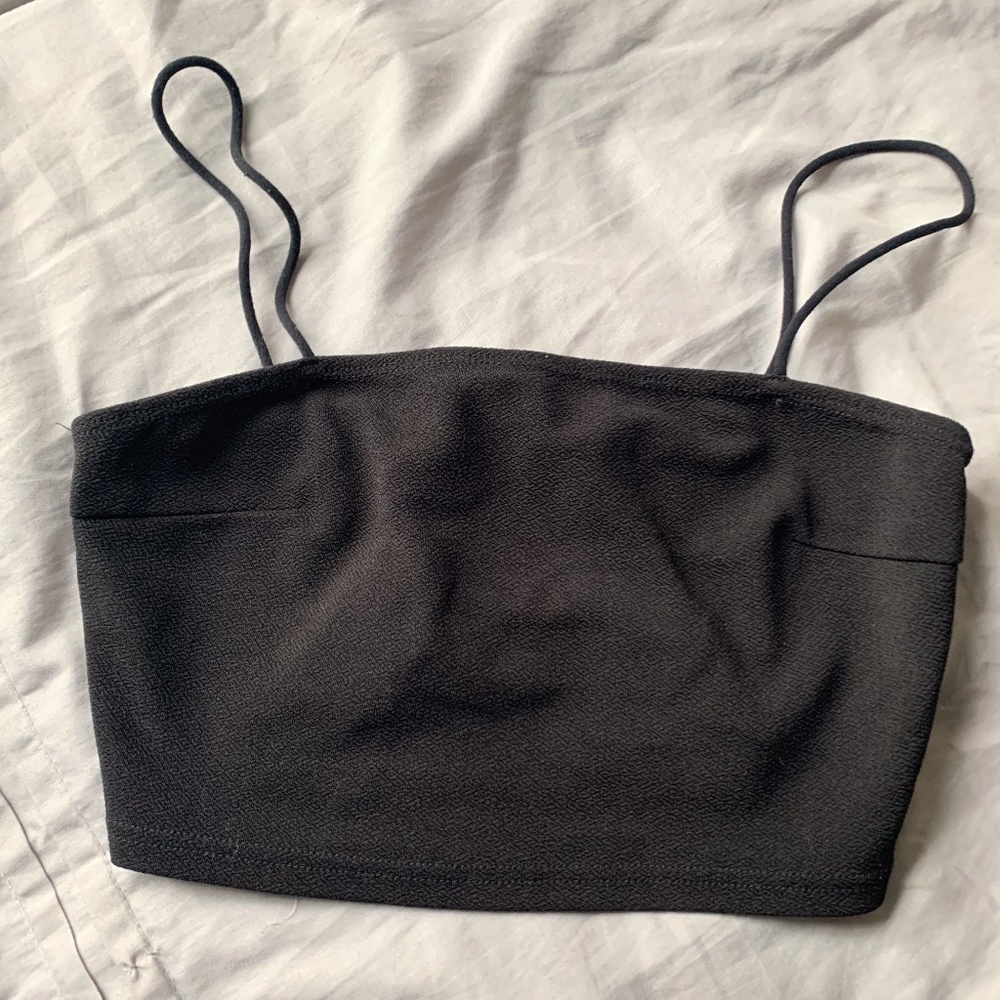 Black Mini Spaghetti Tank Top